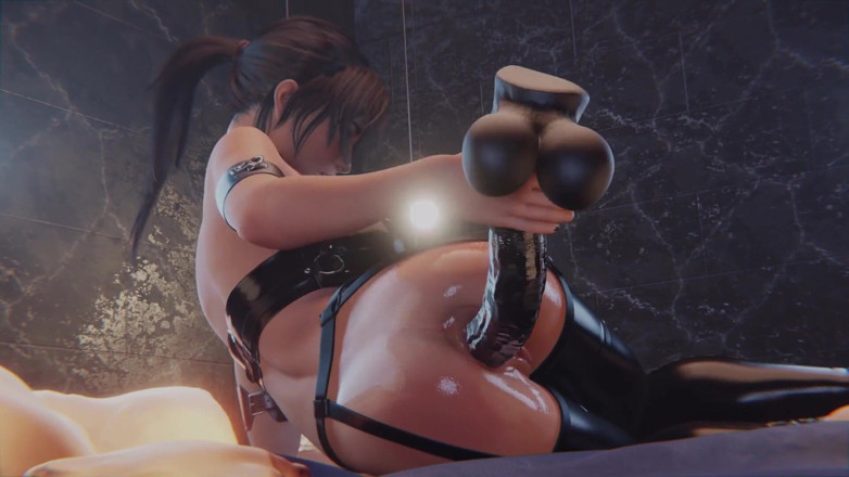 Velvixian 3D: Lara Love a Huge Anal Dildo