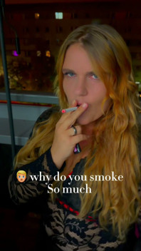 Smoking at My Balcony Smoking a Marlboro Red 100s