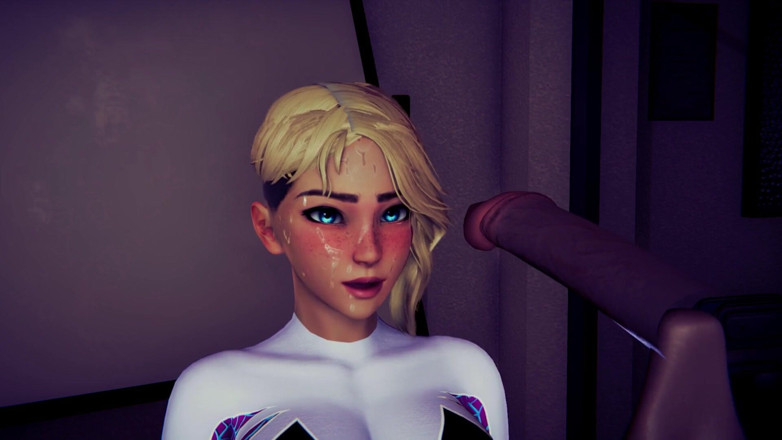 Waifu club 3D: Gwen olizuje hlavu ptáka, dokud se neuděláš