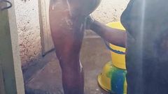 Bad boy studio: Outdoor Bathing My Pregnant Girlfriend in Dirty Environment
