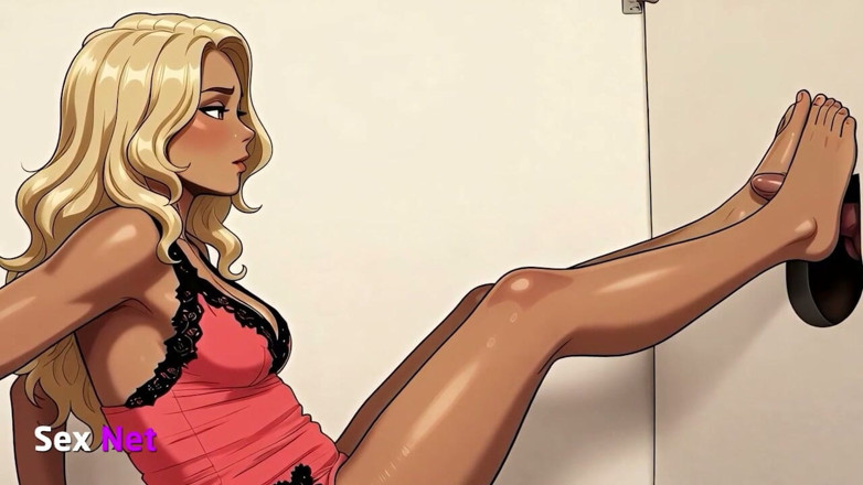Foot Fetish Brazil: Beauty Anna in Blowjob and Gloryhole Footjob! Anime Hentai