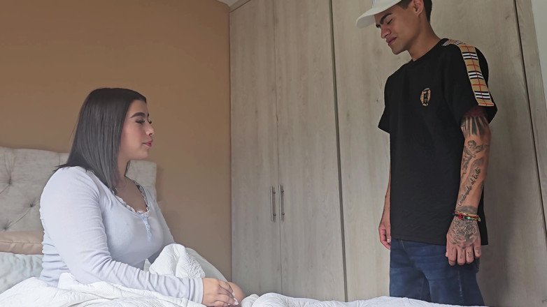 Danyelbigcockx21: Curvy Latina Stepsister Teases Her Stepbrother, Lures Him Into Her...