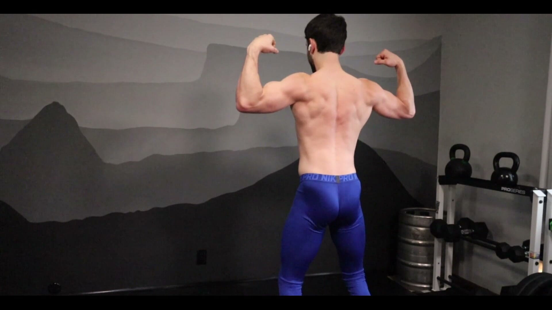 Post Workout Strip and Flex and Show off Then Get off!!