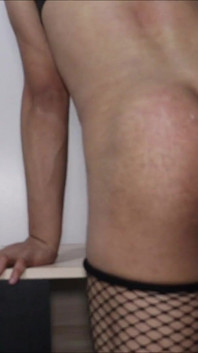 Sissy in Fishnets Gets His Ass Used