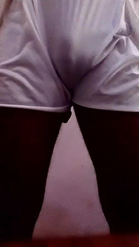 Black Panty Boy Puts Lotion on