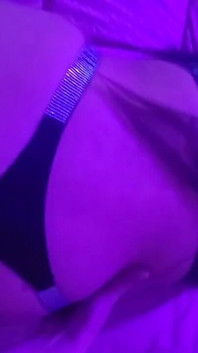19 Year Old College Girl Fucking with Her Thong on Her Side, I Cum Inside Her Tight Pussy