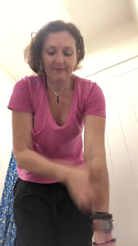 Braless, Commando, Tattooed Chick Trying on New Clothes. Part 1 of 2.
