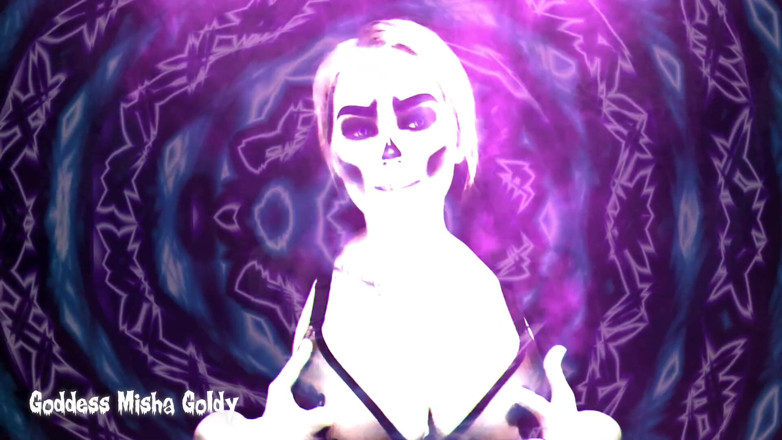 Goddess Misha Goldy: Мої темні сили змусять ваше бажання дрочити, щоб бути поза контролем! WMV