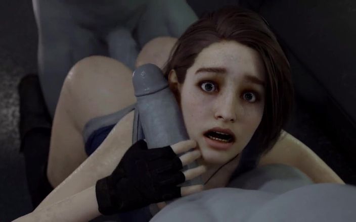 Velvixian 3D: Jill Valentine doble - follada por zombis