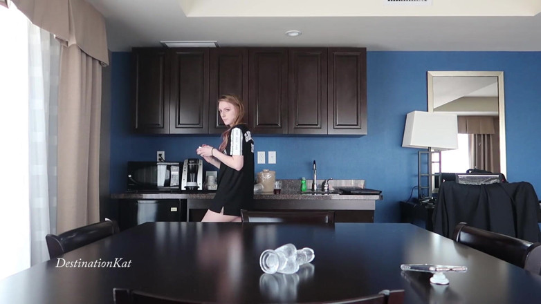 Destination Kat: Dildo Fuck on the Table