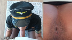 Nastystuf Girl: Díra v zadku letušky je pulzující a žíznivá pro ptáka
