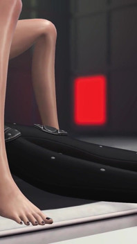 Bilim kurgu küpü. 3 boyutlu ateşli yaraklı kız ve gezegen baz istasyonunda azgın bir travesti