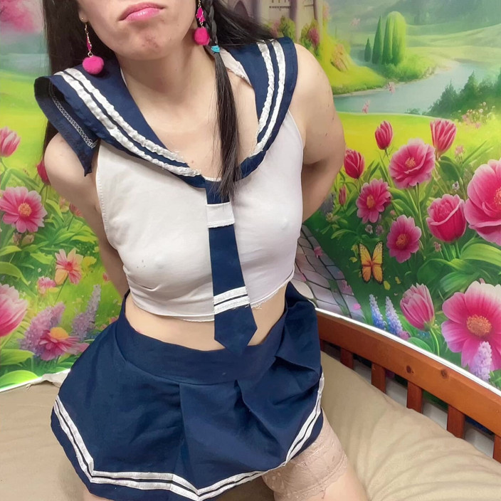 sweethanajapanese: 대학 복장을 한 귀여운 Hana 섹스 후장