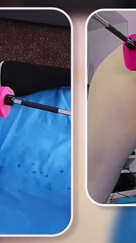 순결 케이지에서 섹스하는 멋진 섹스 기계 후장 딜도