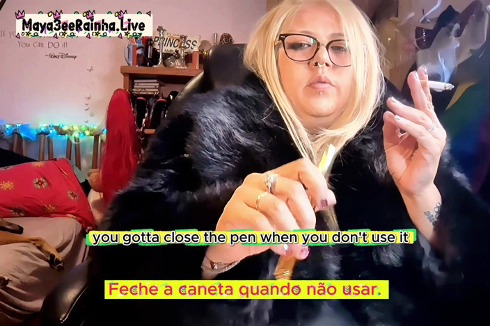 Goddess Maya3ee Rainha: Catena di fumatori psicotici all'aperto durante la modifica video bbw...