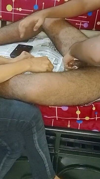 While Taking Nap She Take the Chance Made Me to Her for Handjob with Oiled