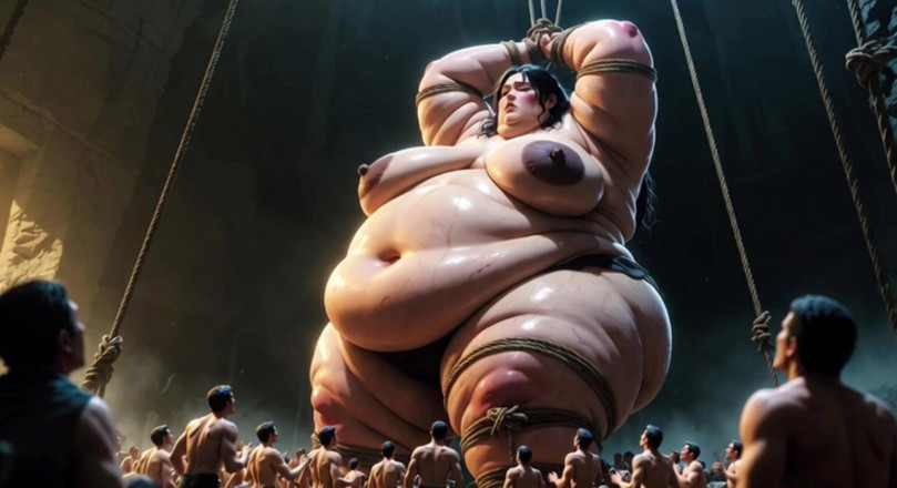 YOUR BEST FANTASY: สาวตัวใหญ่สวยตัวใหญ่ถูกมัดบนเตียง - สิ้นหวังสําหรับชายตัวเล็กลึกเข้าไปในตัวเธอ
