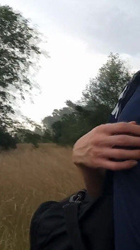 Jon Arteen Walks with Butt Plug Outdoors