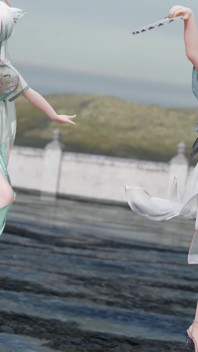 Yan He Luo Tianyi Sent Mingyue to the Elegant Hanfu Striptease of the Double