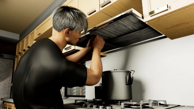 N3D animation: Кухонний слюсар