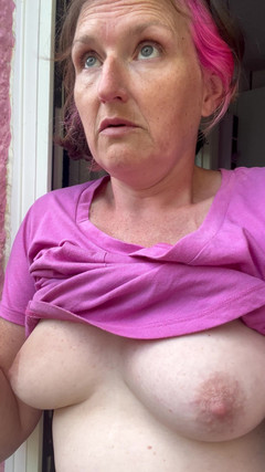 Pissing Paradise: Pissing Outdoors Followed by Chatting with My Tits Out