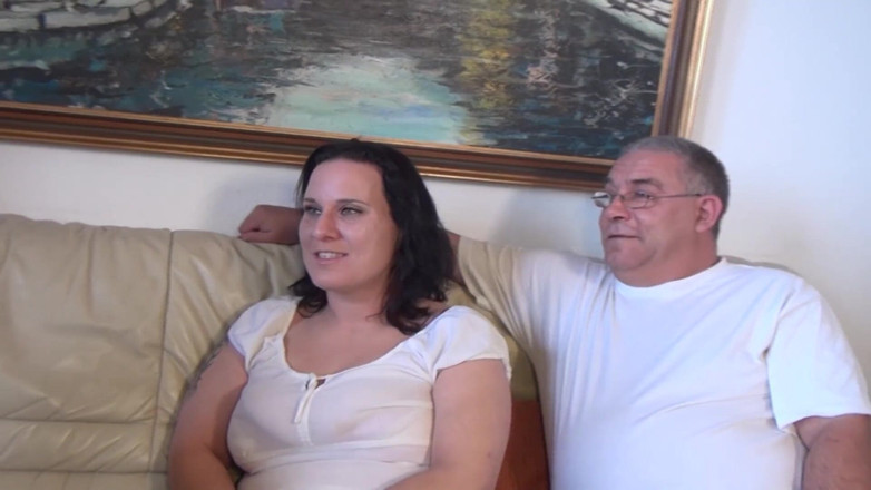 Deutsche Madchen: Fat German dude fucks two busty amateur sluts