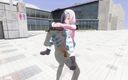 H3DC: 3D 成人动漫。可爱的女朋友在商场的屋顶上乱搞
