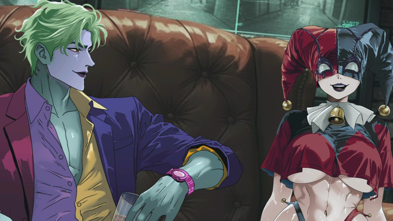 Morning Cock Animation: Harley Quinn fickt und lutscht den Joker. Gothic-crime-geschichte