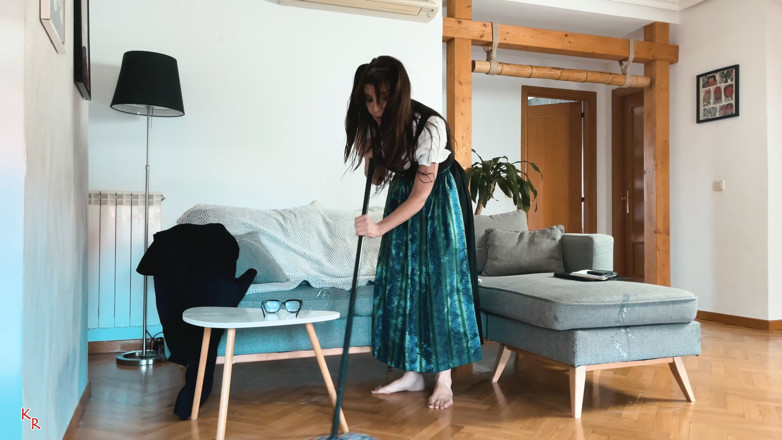 BONDAGE KINK - KINKY ROPES: Dirndl From Tyrol-cock Harassment to the Slutty Assistant