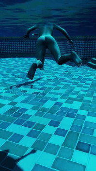 Angels Awakening 12 - nackte Schwimmen und lesbische Kussszene in einem moonlitlit pool