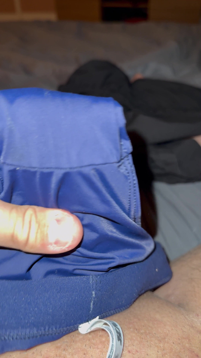 Bigbrook45: Y tá blue satin quần lót