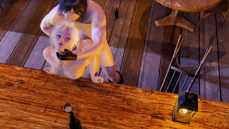 Yaoitube: Final Fantasy yaoi cloud wird an der bar gefickt