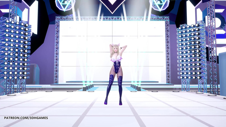 3D-Hentai Games: [MMD] Kep1er - Nahoru! Ahri Seraphine Kaisa sexy striptýzová liga legend...
