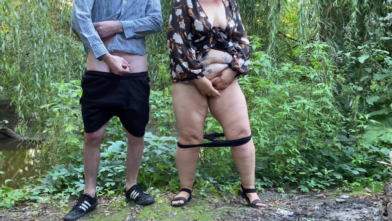 OurFetishLife: Fucks herself with a dildo while masturbating outdoors