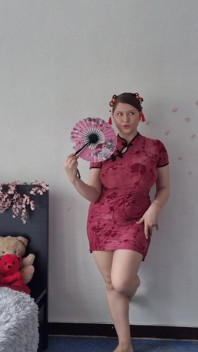 Cherry Blossom Grwm, mjuk och sensuell retas i en Cheongsam