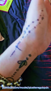 Tattooed Babe Self Tattoo POV Real Needle Play | Highest Tip Wins Next Design