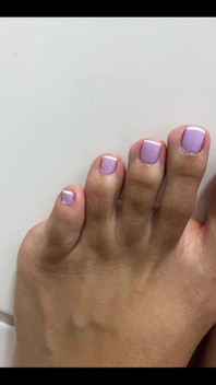 Lilac French Nails