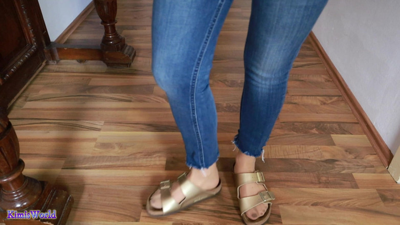 KimisWorld: Birkis Asmr - Sandals Dragging &amp; Sliding on Wooden Floor