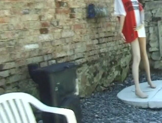 Flash Model Amateurs: นมยักษ์ผมทองกำลังสนุกสนาน outdoor