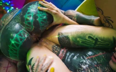 Serpienta Gets Her Asshole Filled with Cum, Compliments of Anuskatzz and Illuz