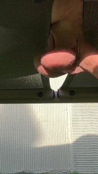 Rooftop Terrrace Tim Blesh Cumshot Under the Sunbed