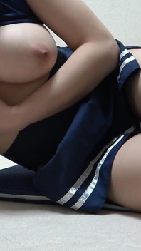 Mini Skirt Uniform White G String Panties Front Wedgie Training, Natural Tits Stick Out From Uniform Japanese Natsume Maki