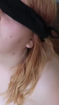 Chubby Bondage Slut with Cum on Her Mouth