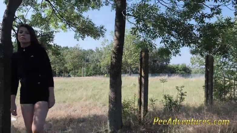 Pee Adventures: Pissing in my short shorts outdoor
