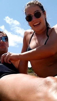 Riskanter blowjob am strand, so angst