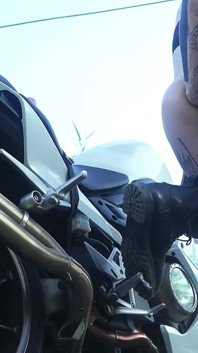 TS Lena Vesper Fucks Her Motorcycle