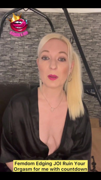 Femdom Edging JOI Ruin Your Orgasm for Me with Countdown.
