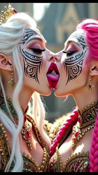Beautiful Elves Princess Kissing, Ai Animation