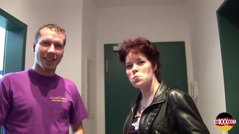 123XXX - 100% Amateurs: Short Haired German Lady in Stockings Want's Cum All Over...