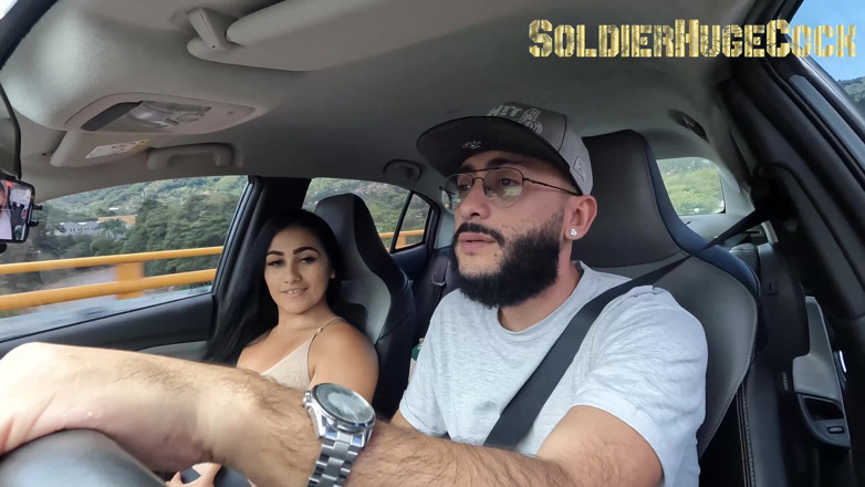 Soldier huge cock: Tight Pink Pussy Crushed in the Car During an Unscripted...